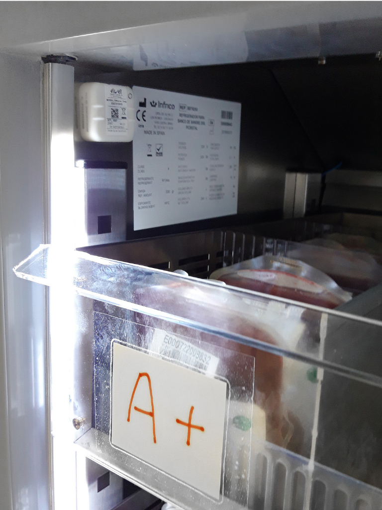 sonda inalabrica EWSense para el banco desdangre hospitalario