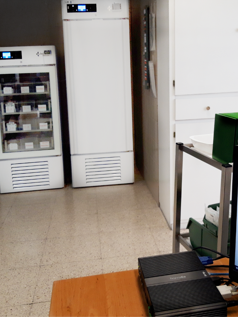 televisgo  en la solución EW Sense banco de sangre en un hospital 